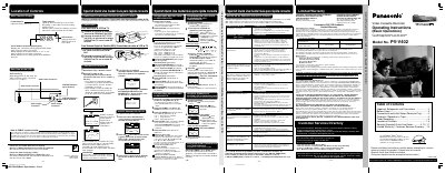 Panasonic PV-V402 VCR User Manual - cover page