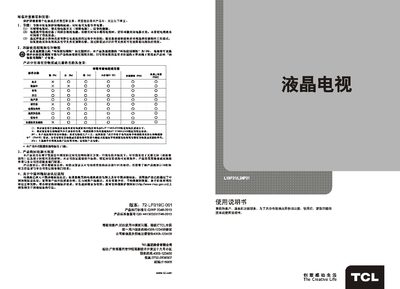 TCL L19P31/L24P31 TV User Manual - cover page