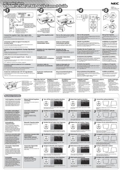 NEC VT560/VT465/VT660K User Manual - cover page