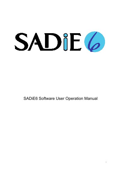 Prism Sound SADIE6 Software User Operation Manual