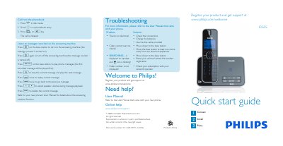 Philips ID555 Quick Start Guide - cover page
