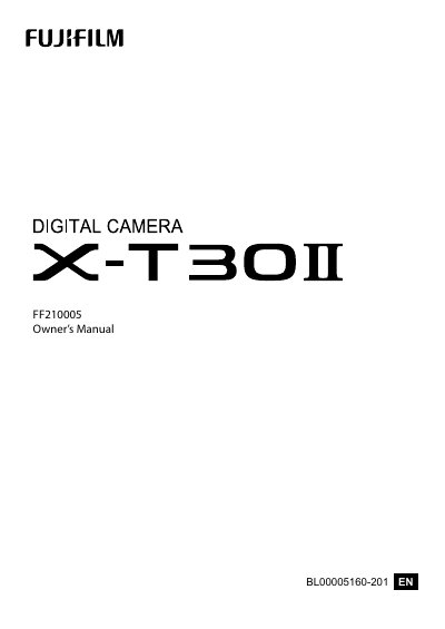 Fujifilm X-T4 Camera User Manual - cover page