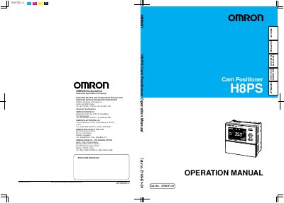 Omron H8PS Cam Positioner Operation Manual