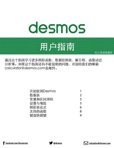 Desmos Online Graphing Calculator User Guide - cover page