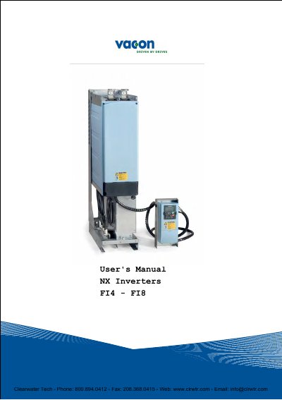 Vacon FI4-FI8 Inverter User's Manual - cover page
