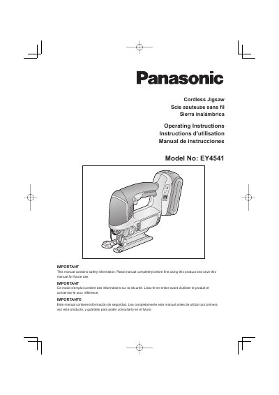 Panasonic EY4541-MUL Manual - cover page