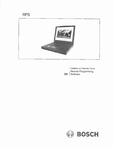 Bosch RPS Installation and Operation Guide - cover page
