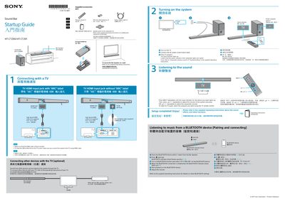 Sony HT-CT290/HT-CT291 Sound Bar User Manual - cover page