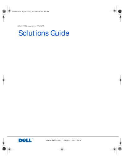 Dell Dimension 4300 User Manual