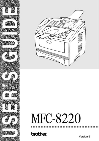 Brother MFC-8220 User Manual - cover page