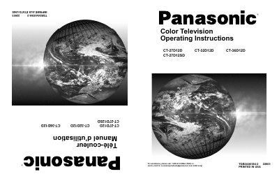 Panasonic CT-27D12D/CT-27D12SD/CT-32D12D/CT-36D12D Manual - cover page