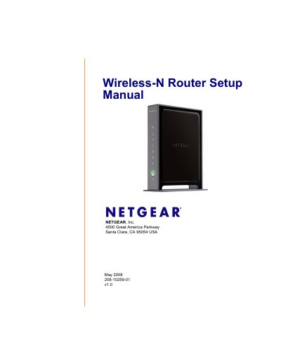 NETGEAR WNR2000 Wireless-N Router Setup Manual