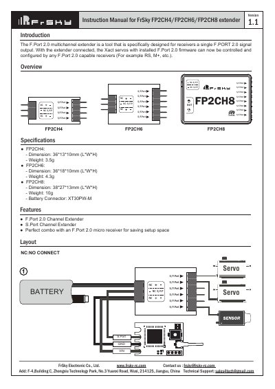 FrSky FP2CH4/FP2CH6/FP2CH8 Extender Instruction Manual - cover page