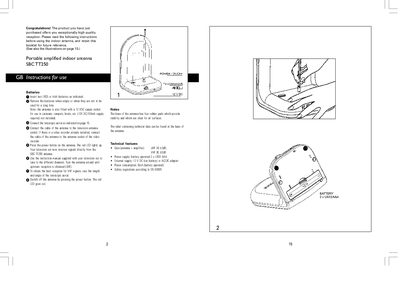 SBC TT250 Portable Amplified Indoor Antenna User Manual - cover page