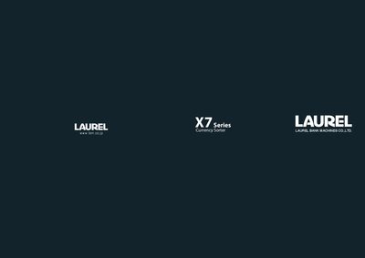 Laurel X7 Series Currency Sorter Product Leaflet - cover page
