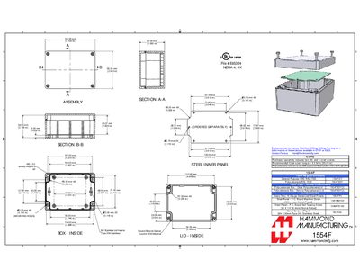 Hammond 1554F Enclosure Product Leaflet - cover page
