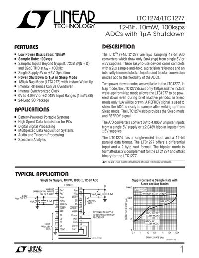 Linear Technology LTC1274/LTC1277 Datasheet - cover page