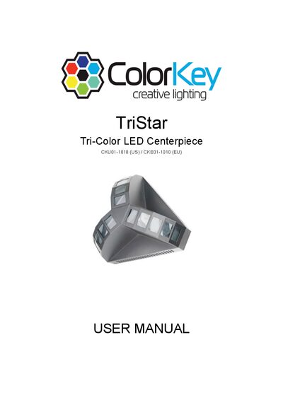 ColorKey CKU01-1010 / CKE01-1010 LED Centerpiece User Manual - cover page