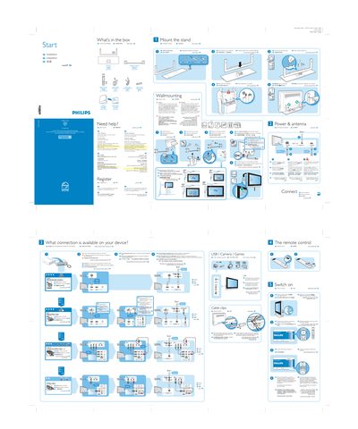Philips Television Installation Guide - cover page