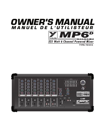 MP6D YS1014 OWNER'S MANUAL - cover page