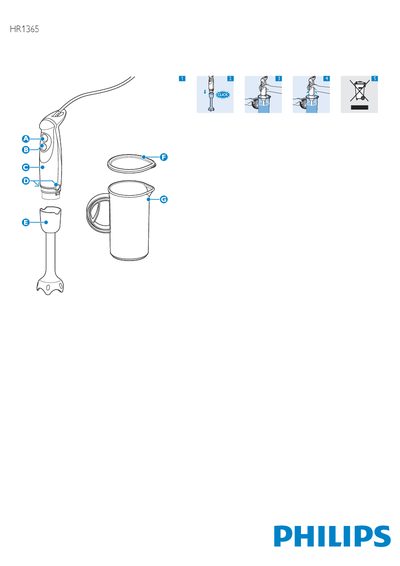 Philips HR1365 Hand Blender User Manual - cover page