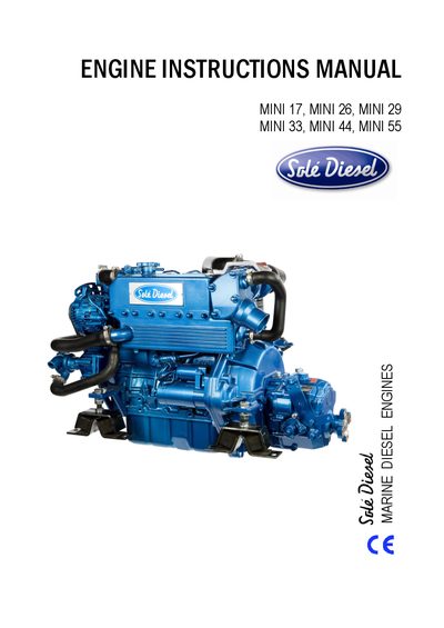 SOLE Mini 17, Mini 26, Mini 29, Mini 33, Mini 44, Mini 55 Marine Diesel Engine Instruction Manual - cover page