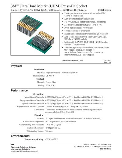 3M UHM Series Product Leaflet - cover page