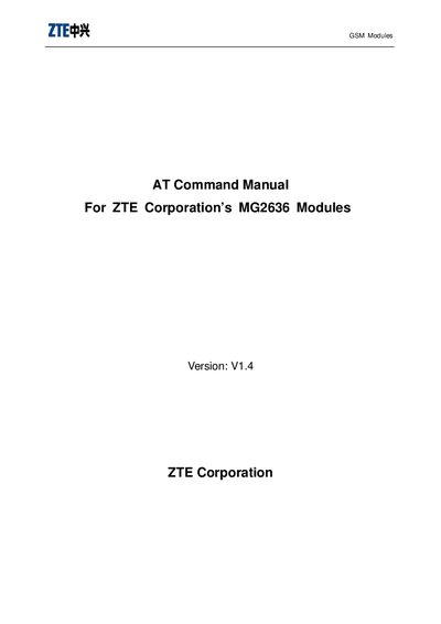 ZTE MG2636 AT Command Manual