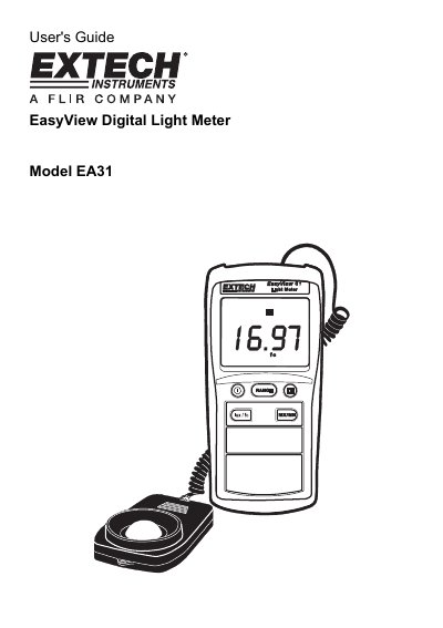 EXTECH Oyster-10 pH/mV/Temperature Meter Manual - cover page
