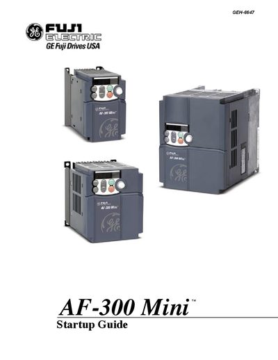 GE Fuji AF-300 Mini Drive Startup Guide cover