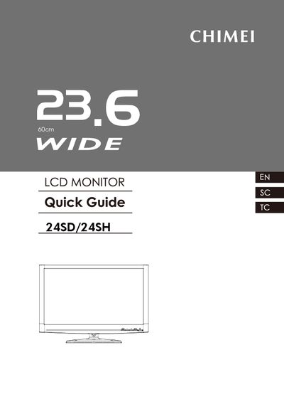CHIMEI LCD MONITOR 23.6 WIDE Manual(1) - cover page