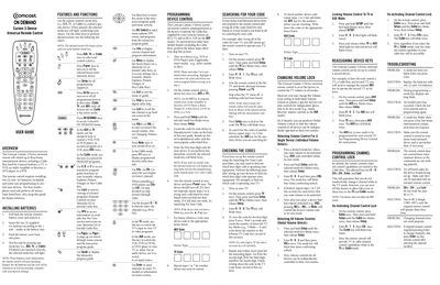 Comcast Custom 3-Device Universal Remote Control User Guide - cover page