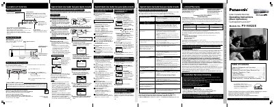 Panasonic PV-V4623S VCR Operating Instructions - cover page
