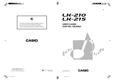 Casio LK-210/LK-215 Electronic Musical Instrument User's Guide - cover page