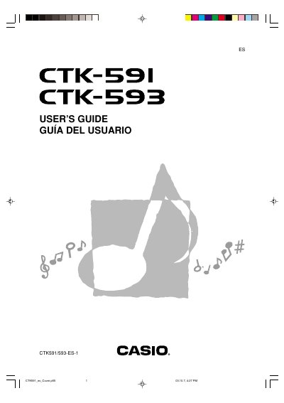 Casio CTK-591/593 Electronic Musical Instrument User's Guide