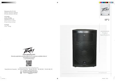 Peavey SP®2 Speaker System Datasheet - cover page