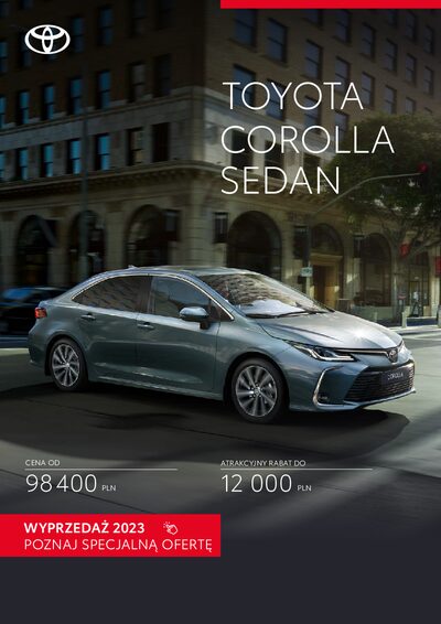 Toyota Corolla Sedan 2023 Product Price List