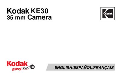 Kodak KE30 35 mm Camera User Manual - cover page