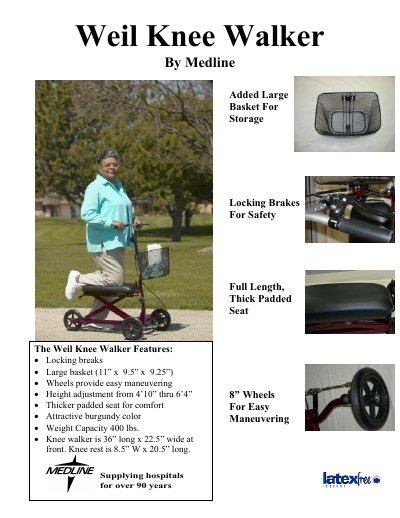 Medline MDS86000 Weil Knee Walker Use and Care Guide - cover page