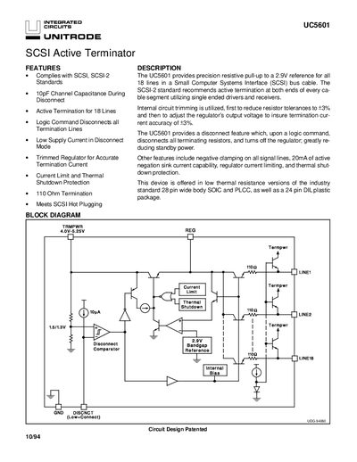 Unitrode UC5601 Datasheet - cover page