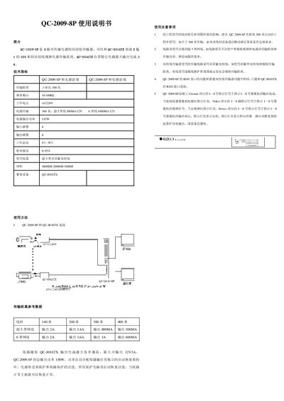 Redsun QC-2009-8P Power Transmitter User Manual - cover page