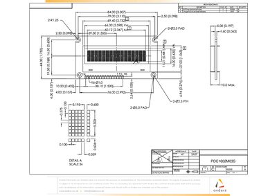 Anders PDC1602M03S Mechanical Drawing Revisions