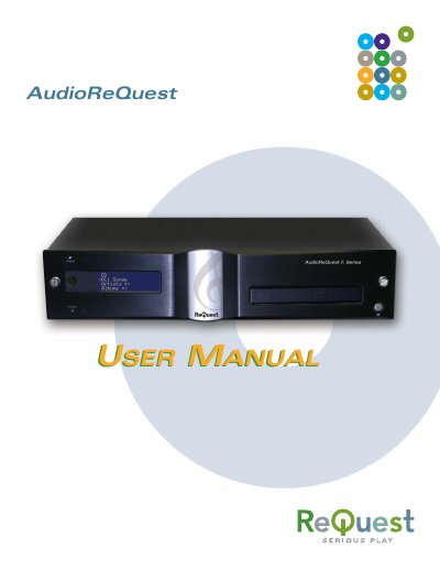 ReQuest AudioReQuest User Manual - cover page