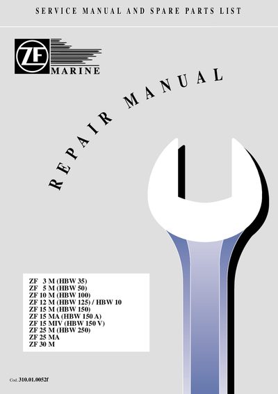 ZF M Line Service Manual and Spare Parts List - cover page