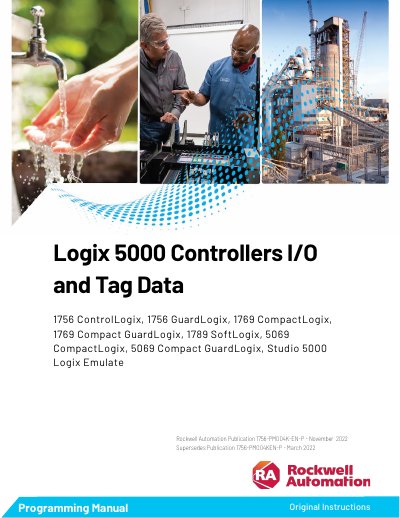 Rockwell Automation Logix 5000 Controllers Programming Manual I/O and Tag Data - cover page