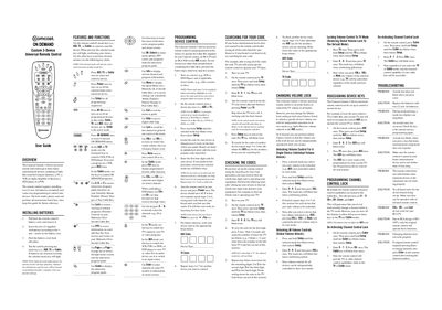 Comcast Custom 3-Device Universal Remote Control User Guide