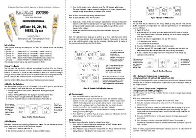 Eutech pHTestr 10, 20, 30, 10BNC, Spear User Manual - cover page