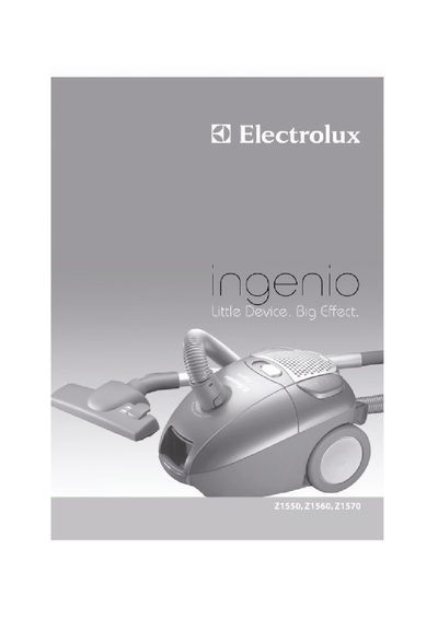 Electrolux Ingenio Z1550 User Manual - cover page