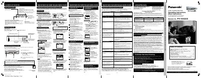 Panasonic PV-V4523S VCR Operating Instructions - cover page