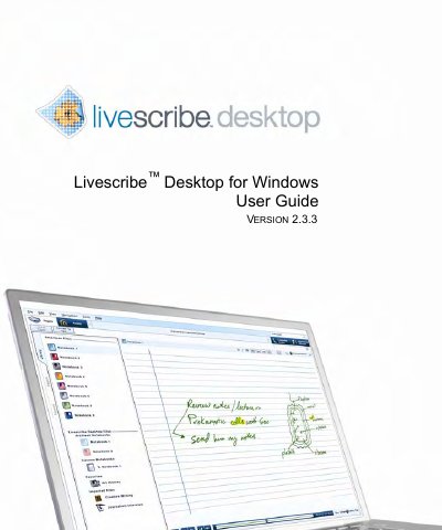 Livescribe Desktop for Windows User Guide - cover page
